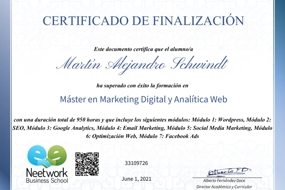 Certificacion Marketing digital